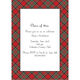 Red Plaid Invites Image 2 of 4